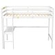 preview thumbnail 66 of 91, Modern Solid Wood Loft Bed with Built-in Desk, Safety Ladder