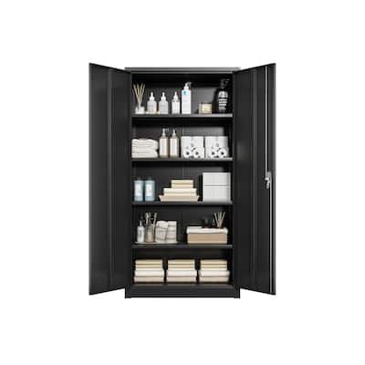 Large Metal Filing Cabinet with Lock & Adjustable Shelf, Scratch-Resistant Home Office Storage Cabinet