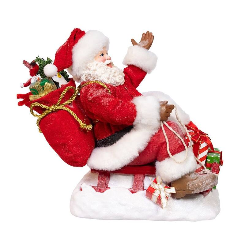 Kurt Adler 8.5-Inch Fabriche Santa on Sled