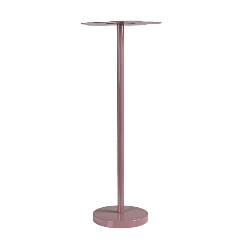 Metal Flower Shaped Martini Table, Lavender Color - 11.0"L x 10.6"W x 28.0"H