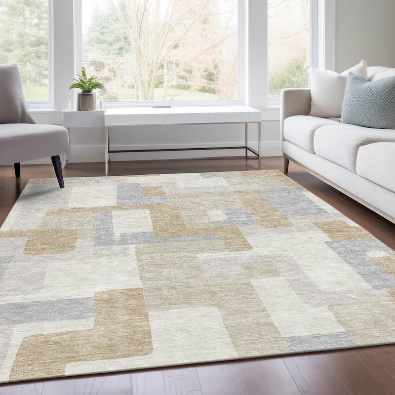 Premium Washable Super Soft Geo Casual Mayfield Rug