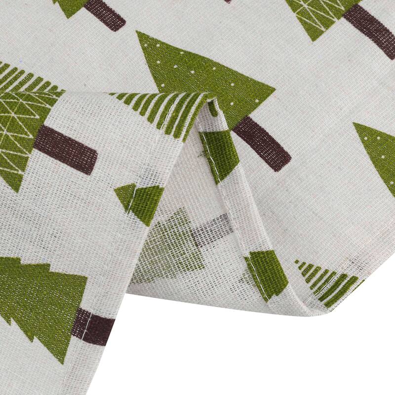 Rectangle Tablecloth, Wrinkle-Resistant Washable Polyester Table Cover, for Kitchen or Dining - Pine - 55x55 Inch