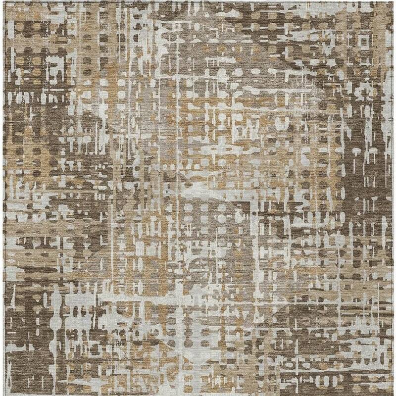 HomeRoots Geometric Transitional Rectangle Outdoor Rug