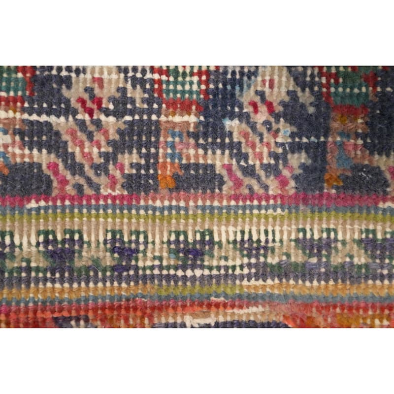 Hand Knotted Oriental 100% Wool Carpet Traditional All-Over Navy Blue & Blues Tabriz Area Rug - 5' 3'' X 3' 8''