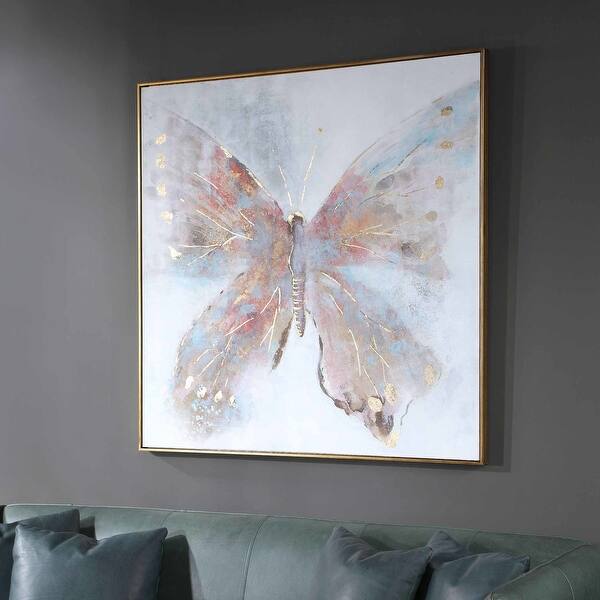 Shop Uttermost 35365 Free 51 Square Framed Butterfly Painting On