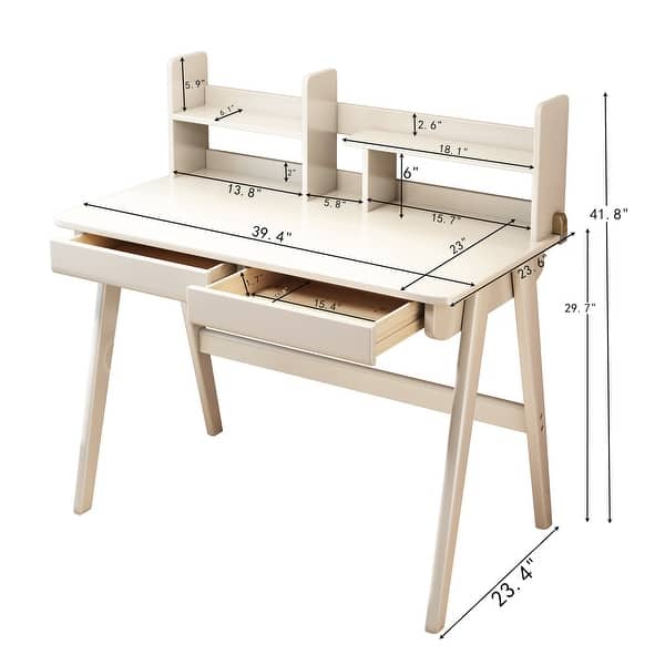 dimension image slide 2 of 3, Kids Desk Computer Desk Office Writing Desk for Bedroom & Study Room