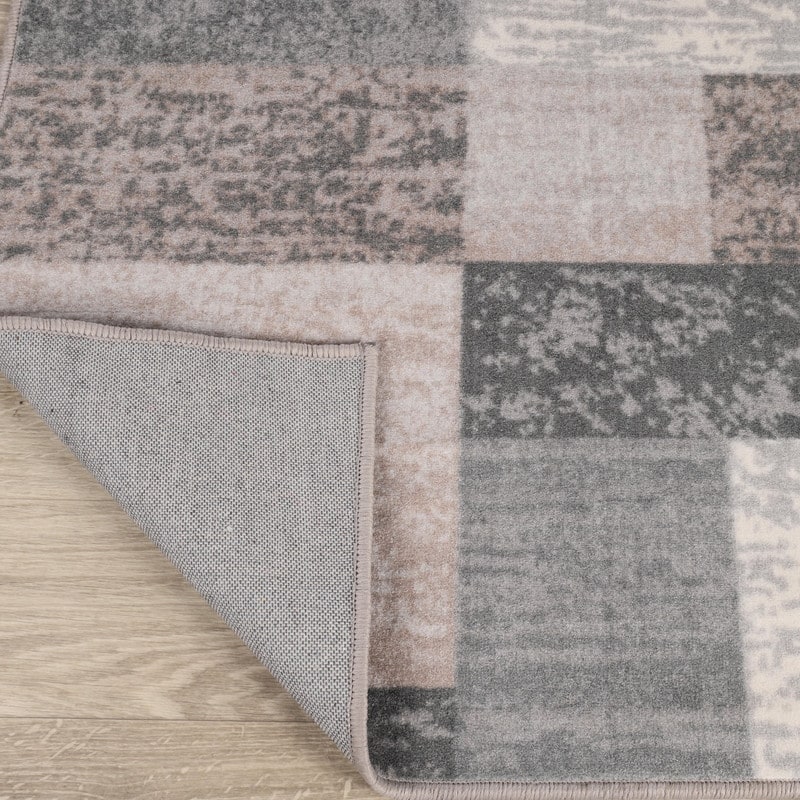 Superior Rockwood Modern Geometric Washable Indoor Runner or Area Rug