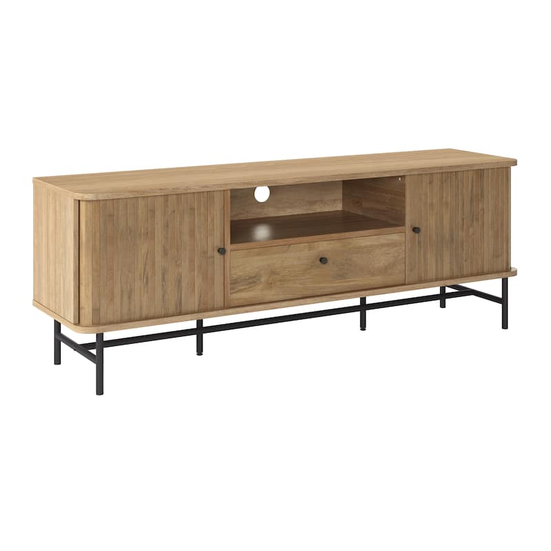 Hikari TV Stand with Slide Doors and Drawer for TVs up to 75" - 59" in width