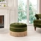 preview thumbnail 83 of 91, Yolanda 24" Upholstered Round Accent Ottoman