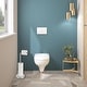 preview thumbnail 19 of 19, Sleek Toilet Paper Holder with Folding Arm and Reserve Compact Freestanding Metal Holder - Diameter 8 inches X 22" H
