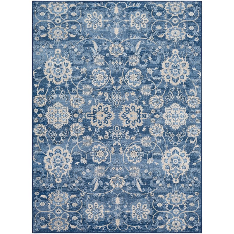 Copper Grove Ettiene Vintage Floral Trellis Area Rug