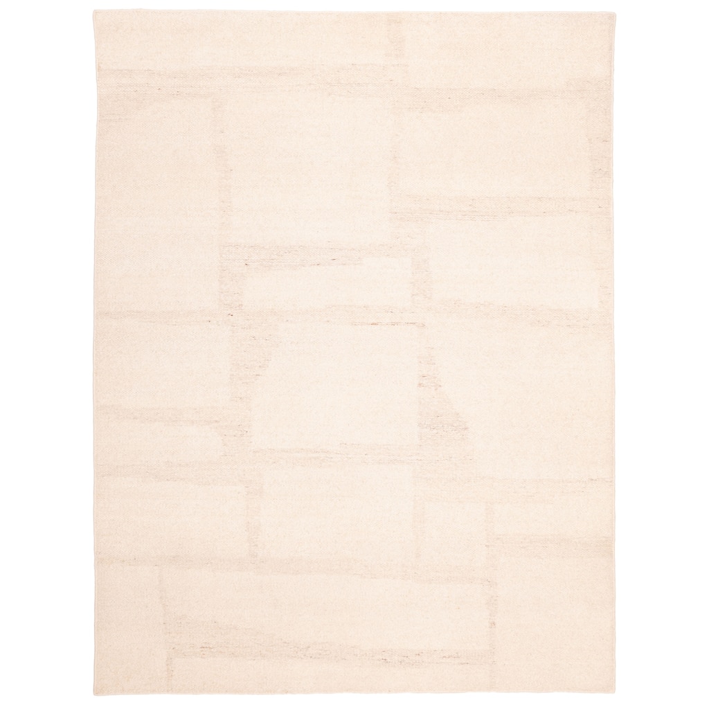 ECARPETGALLERY Hand Woven Looma Cream Wool Rug - 8'10 x 11'8