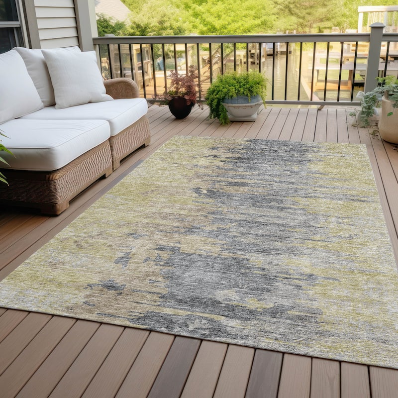 Machine Washable Indoor/ Outdoor Chantille Modern Ombre Rug