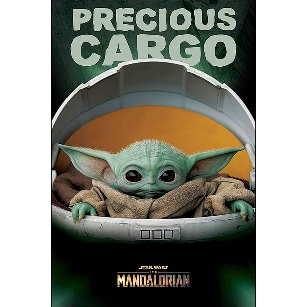 The Mandalorian Precious Cargo Grogu Art Poster - 24 x 36 Inch