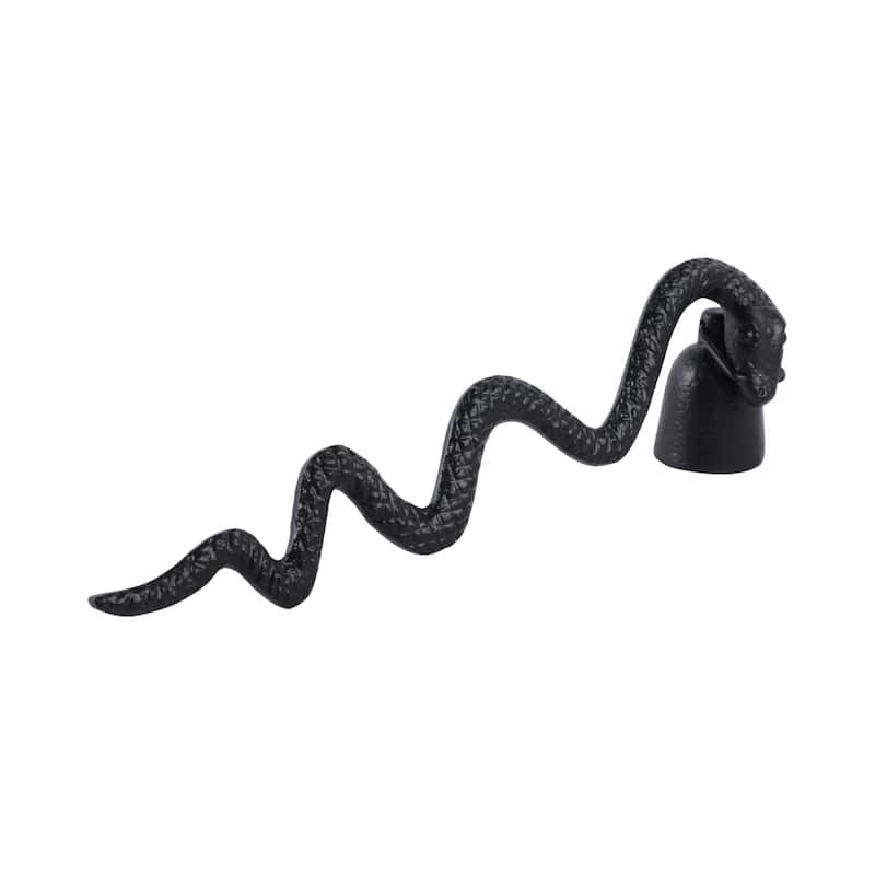 Metal Aluminum Indoor Snake Candle Snuffer Glossy Finish - 2" Black - 11" x 3" x 2"