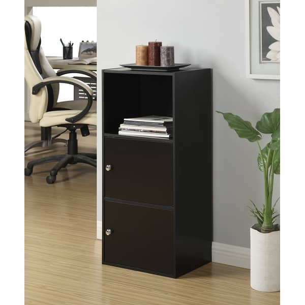 slide 2 of 24, Convenience Concepts Xtra Storage 2 Door Cabinet with Shelf Black