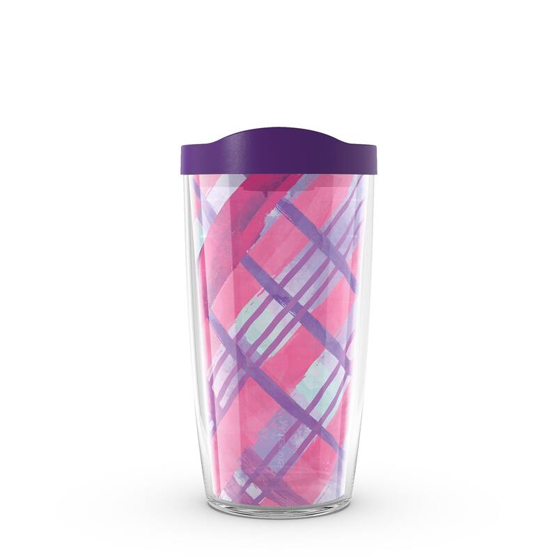 Tervis Loving Plaid Made in USA Double Walled Insulated Travel Tumbler, Classic - 16oz
