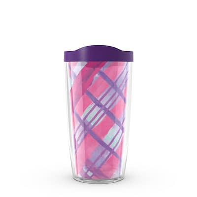Tervis Loving Plaid Made in USA Double Walled Insulated Travel Tumbler, Classic