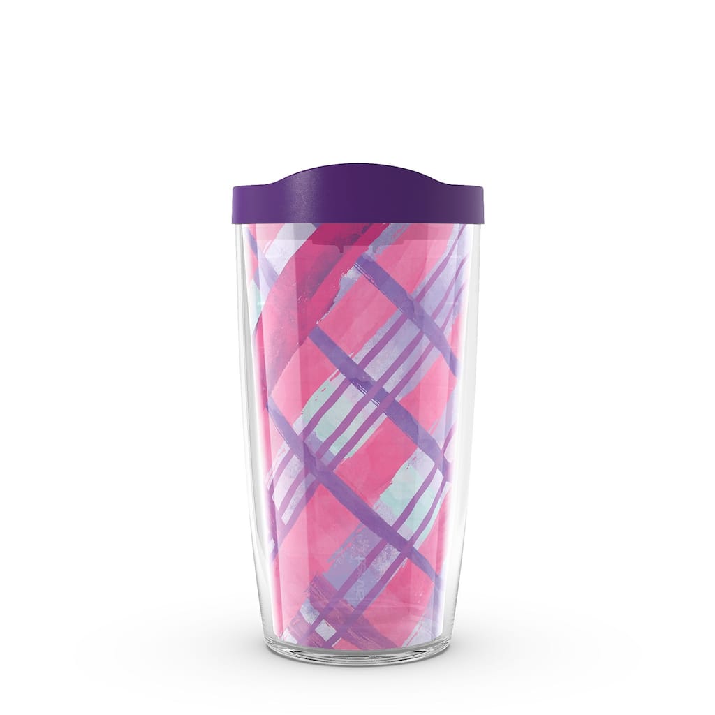 Tervis Loving Plaid Made in USA Double Walled Insulated Travel Tumbler, Classic
