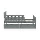 preview thumbnail 46 of 79, Wooden Platform Bed Underbed Storage Bed with Sides Guardrails Spindle Headboard and 2 Drawers 8.98 inch Storage Underneath
