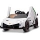 preview thumbnail 1 of 27, 12V Kids Ride On Car, Licensed Lamborghini Veneno Electric Car for Kids, Battery Powered Sports Car for Kids Gift White