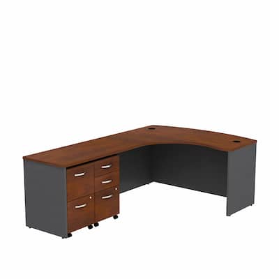 Series C 60W LH L Desk with File Cabinets by Bush Business Furniture