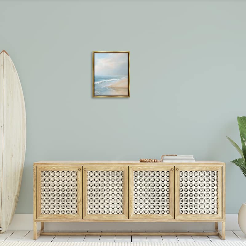 Stupell Serenity Beach View Framed Floater Canvas Wall Art Design By Franklyn Gregory