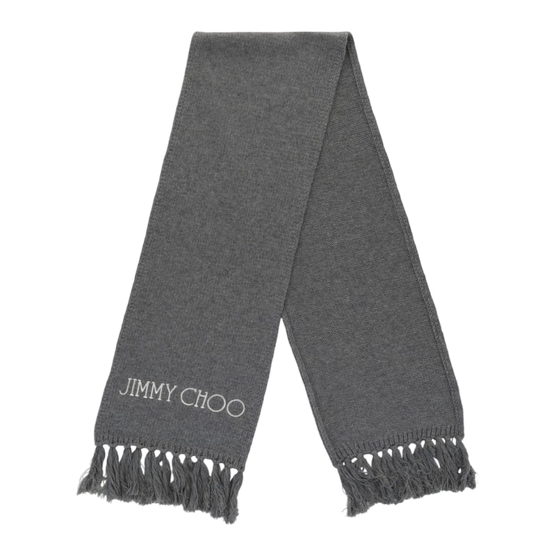 Jimmy Choo Wool Logo Scarf