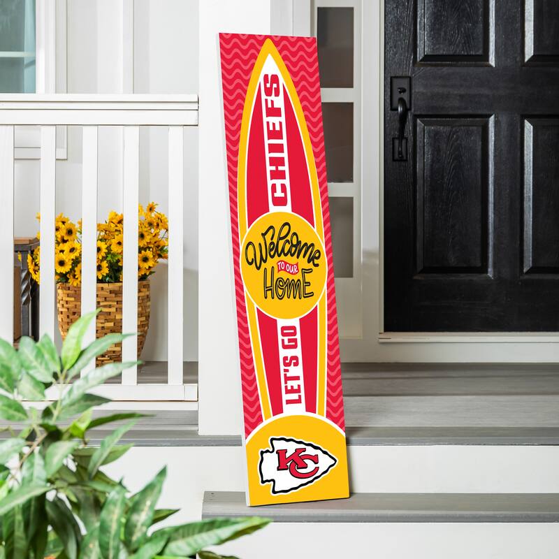 47" Porch Leaner Welcome Wall Sign, Kansas City Chiefs - Multi