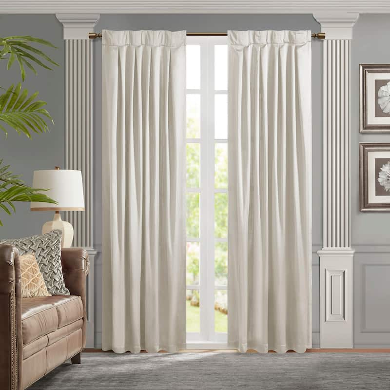Pleat Curtain Panel with Tieback (Single) - White - 96 Inches