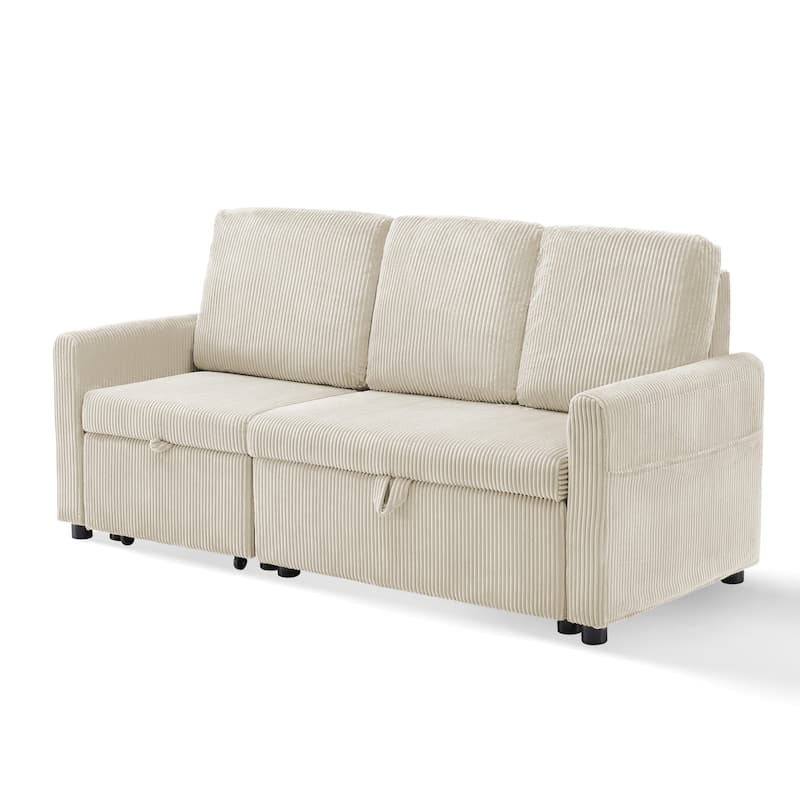 Pocassy 71" L-Shaped Sofa Deep Seat Sleeper Couch for Living Room