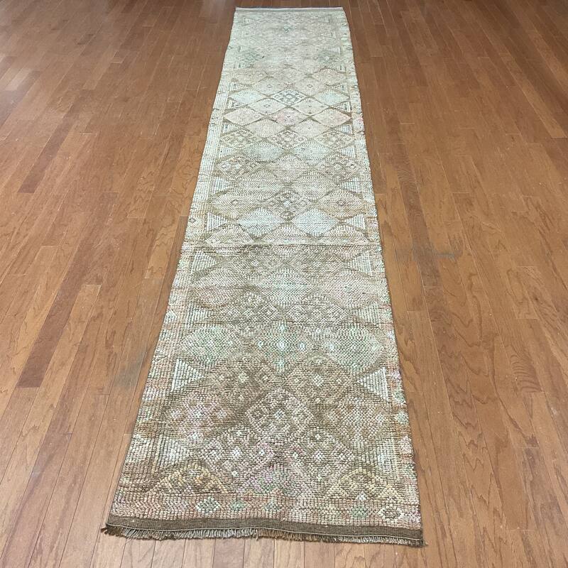 HERAT ORIENTAL Handmade Turkish Oushak Wool Runner - 2'9" x 14'2"
