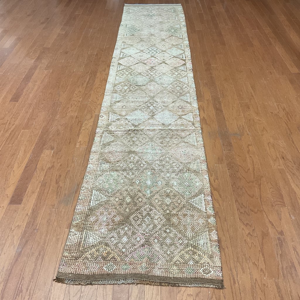 HERAT ORIENTAL Handmade Turkish Oushak Wool Runner - 2'9" x 14'2"