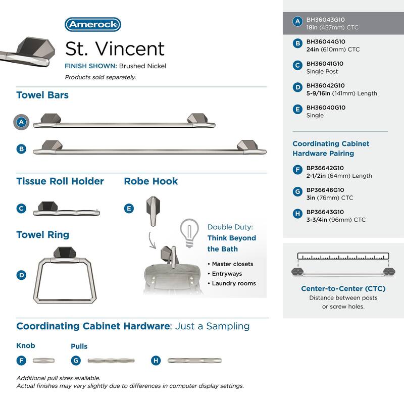 Amerock St. Vincent Towel Bar