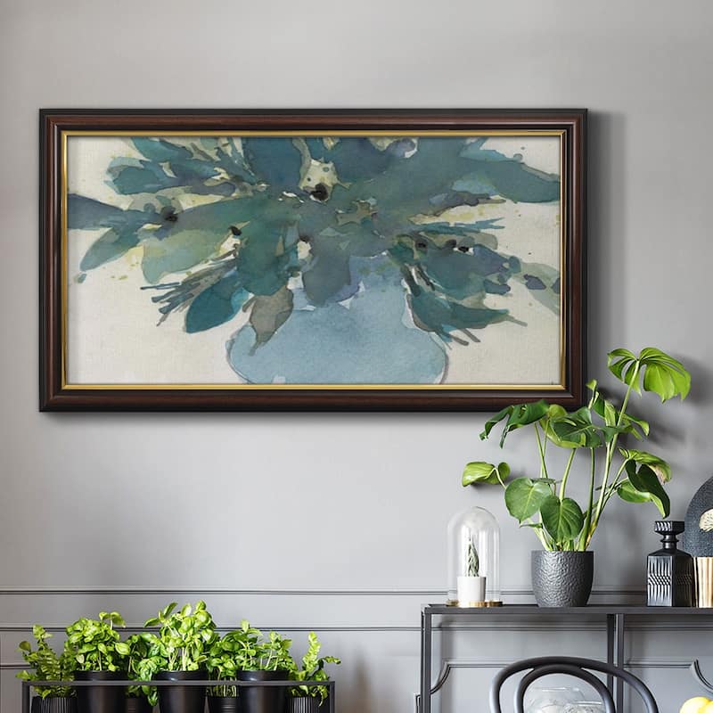 Blue Vintage Charm I Premium Framed Canvas- Ready to Hang