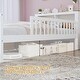 preview thumbnail 7 of 34, Twin Size Bed with Headboard Storage Rack, Two Under-Bed Drawers, Three-Side Guardrails for Safety and Security,White