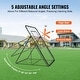 preview thumbnail 6 of 9, 4x6 Feet Black Baseball and Softball Rebounder Net Pitch with Back Adjustable Angles