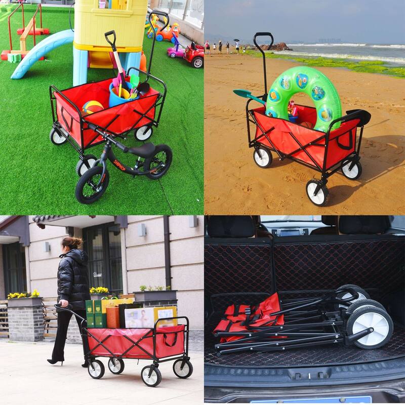 Multifunctional Folding Cart with 360° Rotating Wheels