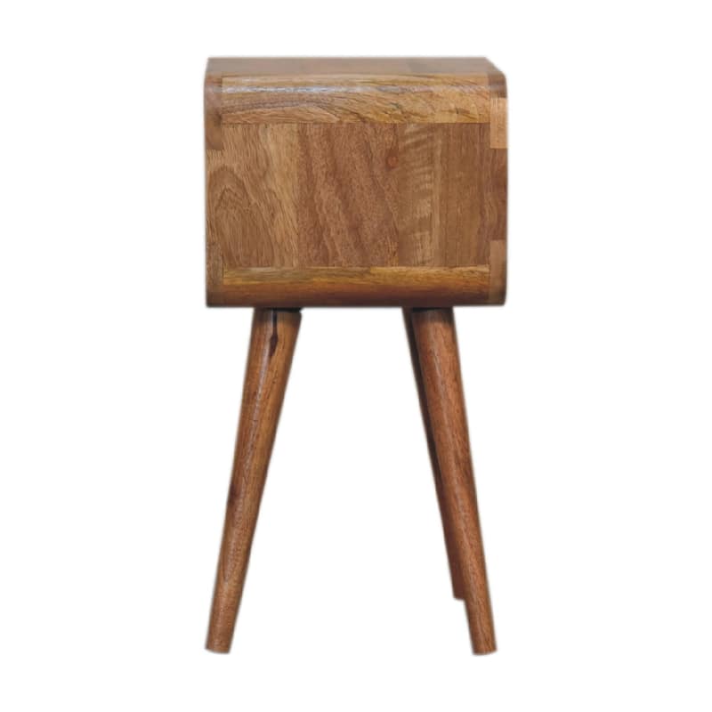 Artisan Furniture Solid Wood Mini Curved Open Nightstand
