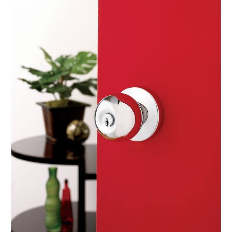Baldwin Modern Style Keyed Entry Door Knob Set with Modern Rosette and