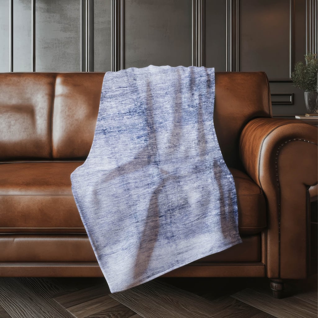 Premium Machine Washable Abstract Ombre Sherpa Throw Blanket