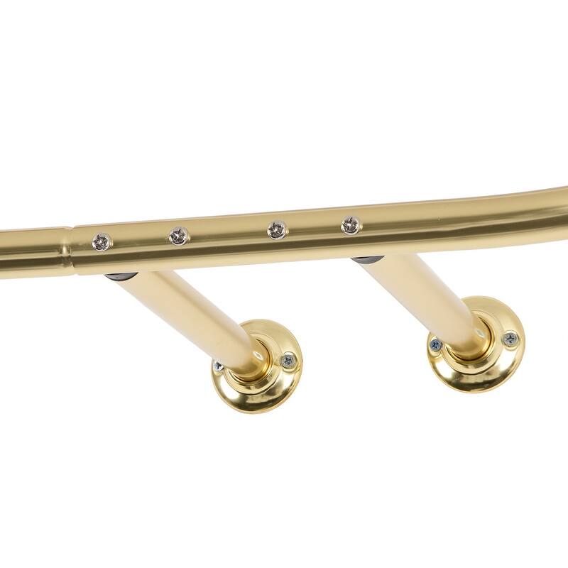 Utopia Alley Rustproof Aluminum Hoop Shower Rod Extra Large 54 Inch by 26 Inch