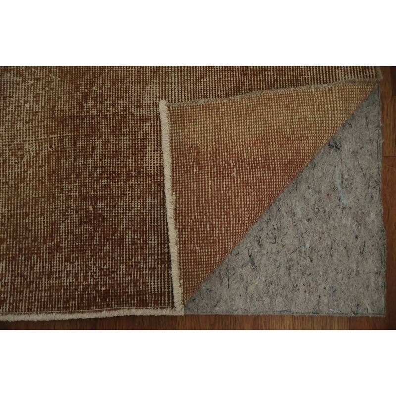 Hand Knotted Oriental 100% Wool Carpet Transitional Floral Brown Anatolian Area Rug - 9' 3'' X 5' 4''