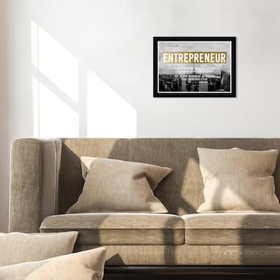 Hatcher & Ethan 'Entrepreneur' Wall Art Framed Print - Gold, Black