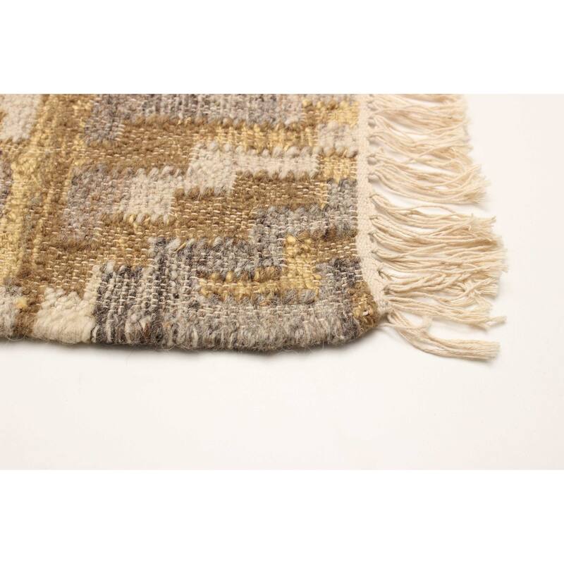 ECARPETGALLERY Flat-Weave Ankara FW Brown Wool Kilim - 5'5 x 7'9