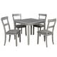 preview thumbnail 2 of 9, 5 Piece Dining Table Set Industrial Wooden Kitchen Table and 4 Chairs