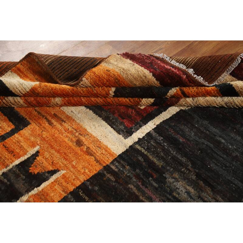 Tribal Geometric Moroccan Oriental Area Rug Handmade Wool Carpet - 6'9" x 9'10"