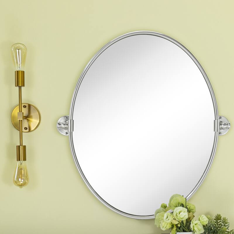 TEHOME Luecinda Oval Metal Wall Mirror