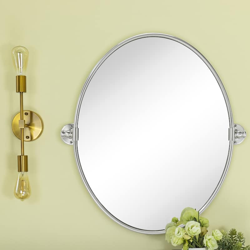 Luecinda Oval Metal Wall Mirror