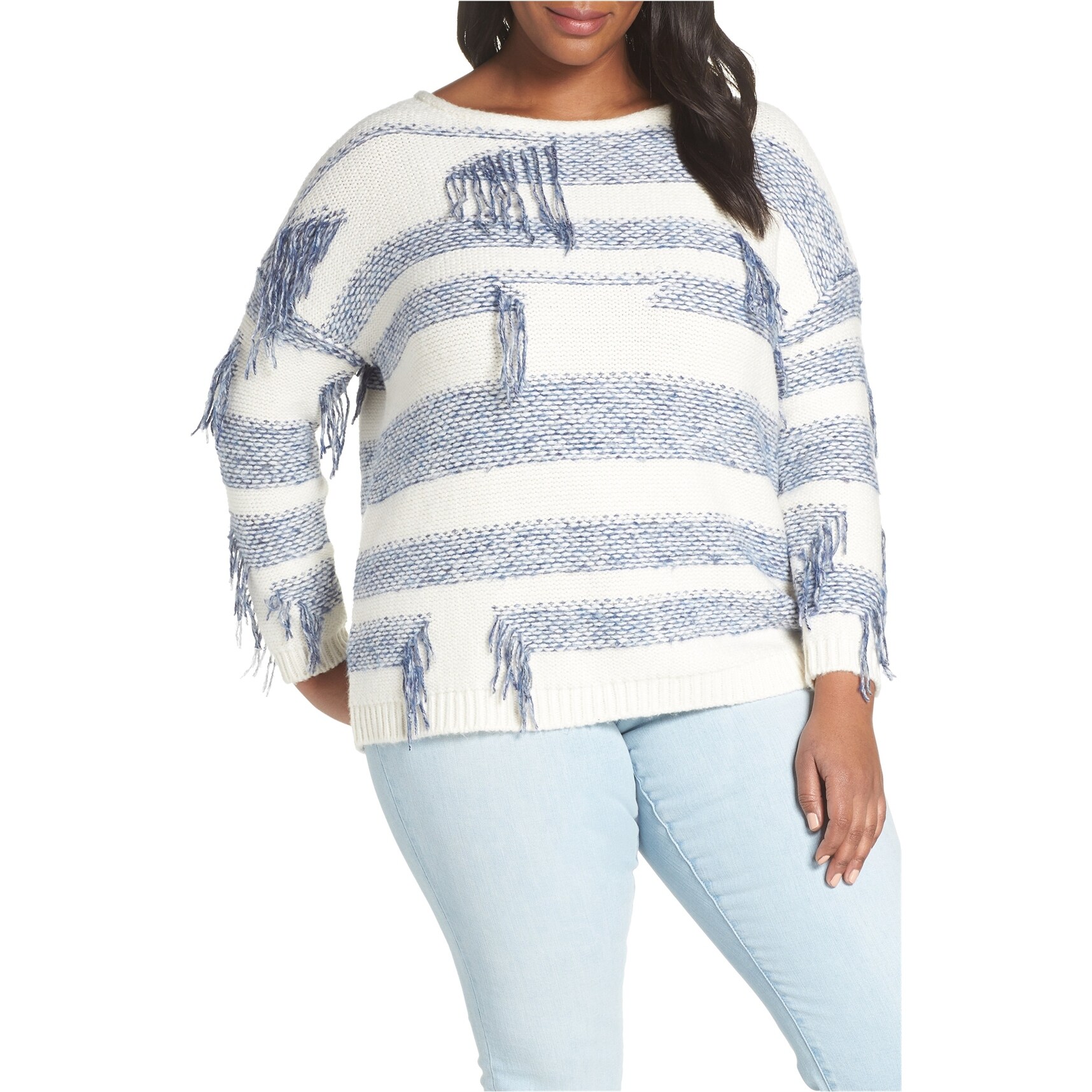Vince camuto fringe sweater cheap